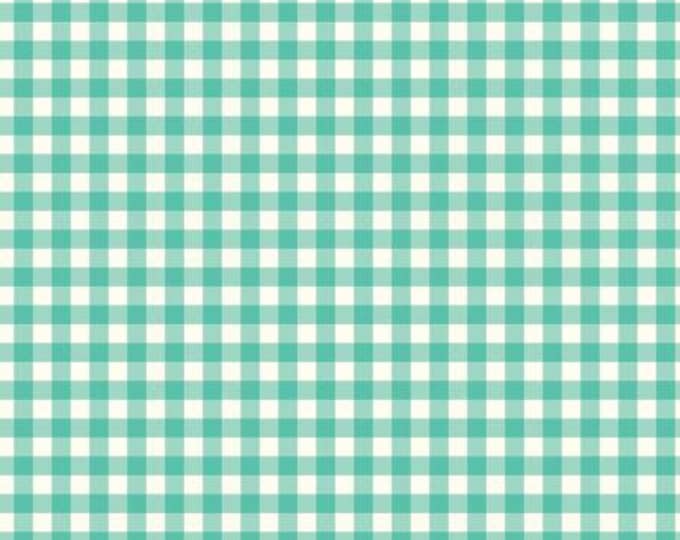 Gingham Cottage Gingham Seaglass Fabric Yardage, Heather Peterson, Riley Blake Designs, Cotton Quilt Fabric, Gingham Fabric