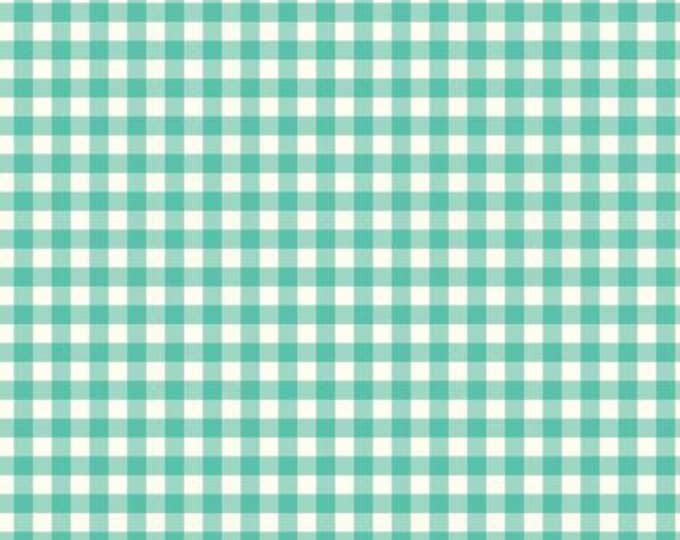 Gingham Cottage Gingham Seaglass Fabric Yardage, Heather Peterson, Riley Blake Designs, Cotton Quilt Fabric, Gingham Fabric