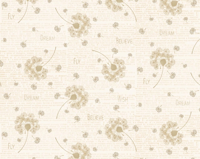 Linen Closet 3 Dandelion Toss Fabric Yardage, Janet Rae Nesbitt, Henry Glass, Cotton Quilting Fabric, Floral Fabric