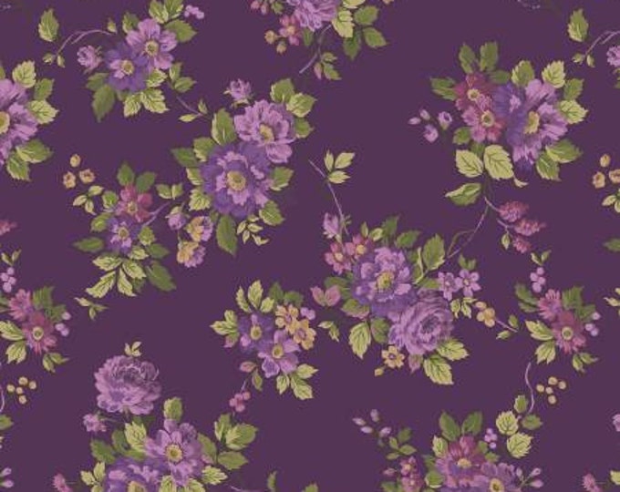 Anne of Green Gables 2023 Main Plum Fabric Yardage, RBF Collection, Riley Blake Desings, Cotton Quilt Fabric, Floral Fabric