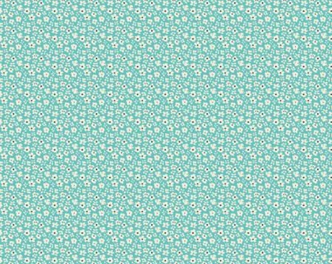 Feed My Soul Daisies Sky Yardage, Sandy Gervais, Riley Blake Designs, Cotton Quilt Fabric, Floral Fabric