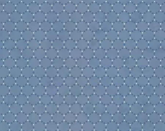 Patchwork Blue Blue Geometric Fabric Yardage, Maywood Studio, Cotton Quilt Fabric, Floral Fabric