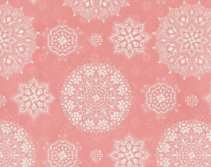 Paisley Place Pink Mandalas Fabric Yardage, Dina June, Wilmington Prints, Cotton Quilt Fabric, Paisley Fabric