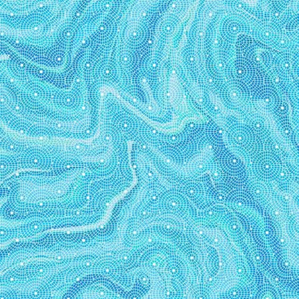 Coastal Living Blue Mosaic Fabric Yardage, PDR Collection, P & B Textiles , Cotton Quilt Fabric, Ocean Fabric