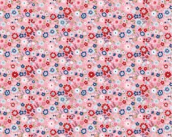 Hip Hip Hooray Pink Hooray Fabric Yardage, Laura Woods, Poppie Cotton, Cotton Quilt Fabric