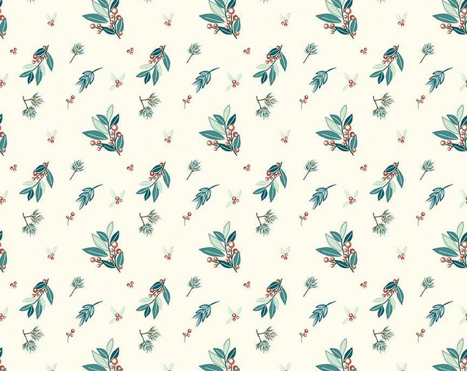Arrival of Winter Branches Cream Fabric Yardage, Sandy Gervais, Riley Blake Designs, Cotton Quilt Fabric, Floral Fabric