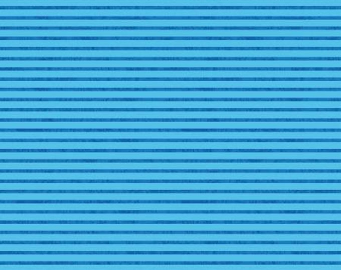 Under the Sea Blue Sail Away Stripe Fabric Yardage, Cotton Quilt Fabric, MMF Collection, Michael Miller, Nautical Fabric