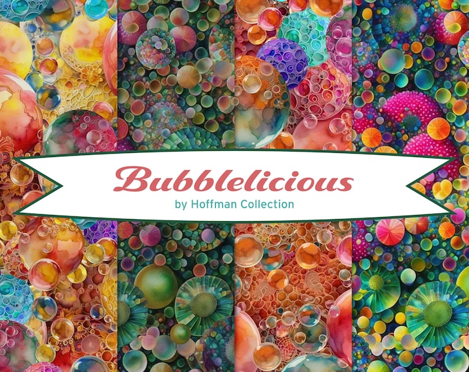 Bubblelicious Fabric Yardage, Hoffman Cotton Quilt Fabric