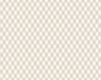 Honey Bee Plaid Taupe Fabric Yardage, My Mind's Eye Collection, Riley Blake Designs, Cotton Quilt Fabric