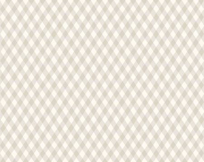 Honey Bee Plaid Taupe Fabric Yardage, My Mind's Eye Collection, Riley Blake Designs, Cotton Quilt Fabric
