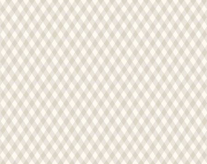 Honey Bee Plaid Taupe Fabric Yardage, My Mind's Eye Collection, Riley Blake Designs, Cotton Quilt Fabric