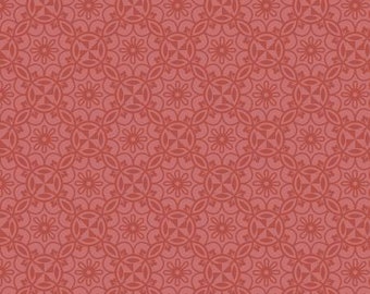 Home Grown Medallion Red  Cotton Quilting Fabric, Floral Fabric, Nancy Halvorsen, Benarte.