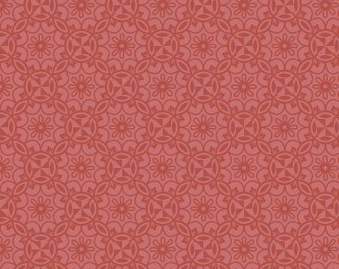 Home Grown Medallion Red  Cotton Quilting Fabric, Floral Fabric, Nancy Halvorsen, Benarte.