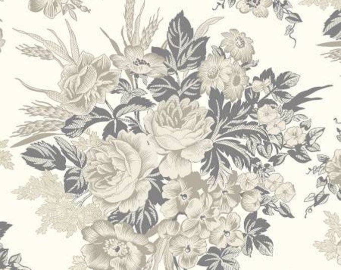 Steelworks Cream Purlin Fabric Yardage, Timeworn Toolbox Designs, Marcus Fabrics, Cotton Quilt Fabric, Floral Fabric