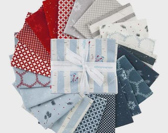 Winterland Fat Quarter Bundle, 21 Pieces, Amanda Castor, Riley Blake Designs, Precut Cotton Quilting Fabric, Winter Fabric
