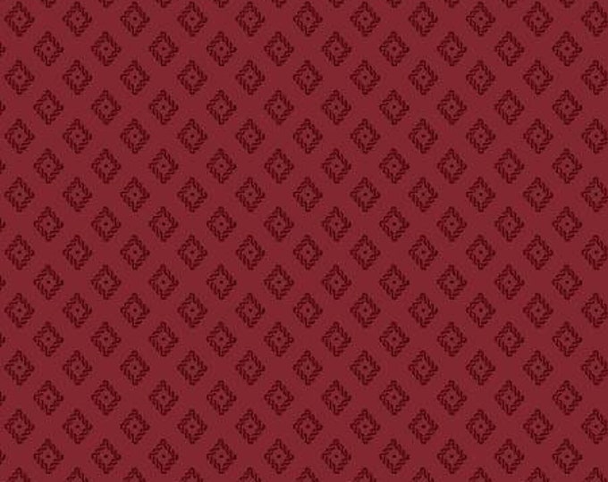 Remnant 1/4-Yards Ruby Red Foulard Fabric Yardage, Bonnie Sullivan, Maywood Studio, Cotton Quilting Fabric