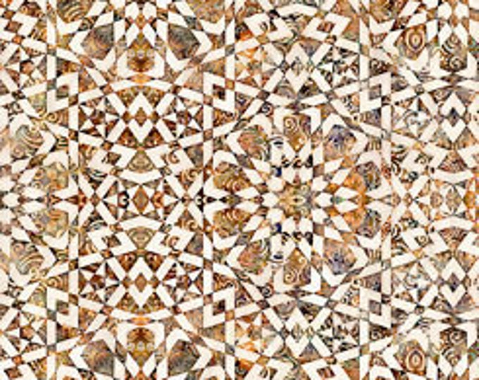 Paradox Mandalas Cream Fabric Yardage, Dan Morris, Quilting Treasures, Cotton Quilting Fabric, Abstract Fabric