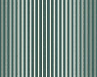 Bellissimo Gardens Stripe Jade Fabric Yardage, My Mind's Eye, Riley Blake Designs, Cotton Quilt Fabric, Stripe Fabric