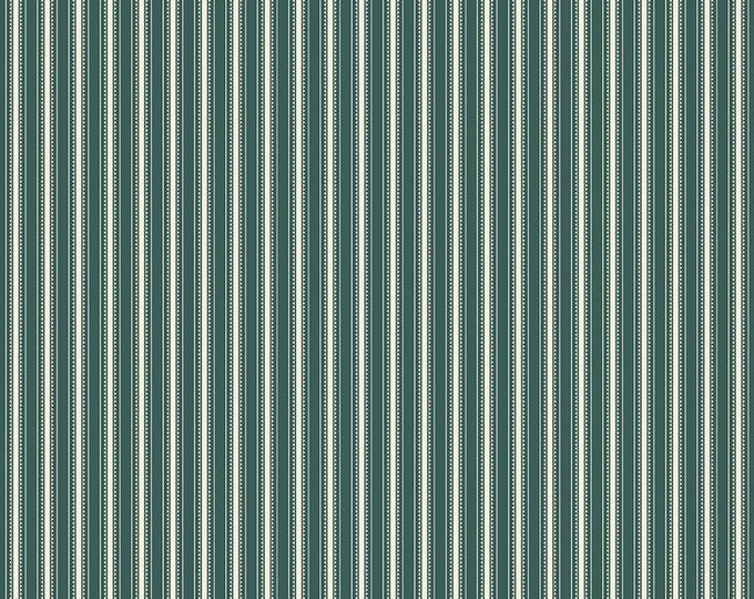 Bellissimo Gardens Stripe Jade Fabric Yardage, My Mind's Eye, Riley Blake Designs, Cotton Quilt Fabric, Stripe Fabric