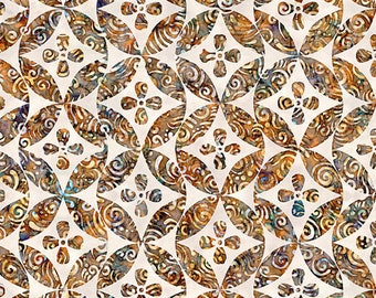 Paradox Small Circle Geo Cream Fabric Yardage, Dan Morris, Quilting Treasures, Cotton Quilting Fabric, Abstract Fabric