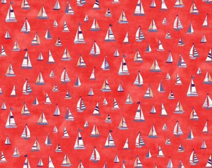 Remnant 3/4-Yards Vitamin Sea Water on the Water Fabric Yardage, Michael Miller, Cotton Quilt Fabric Yardage, Nautical Fabric