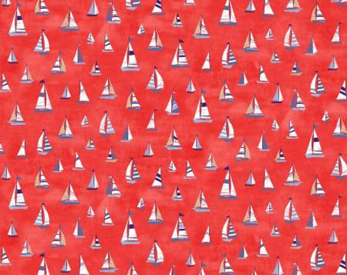 Vitamin Sea Water on the Water Fabric Yardage, Michael Miller, Cotton Quilt Fabric Yardage, Nautical Fabric