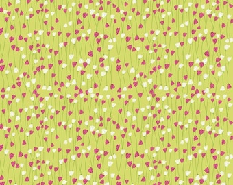 Simply Happy Green Vine Cotton Quilting Fabric, Floral Fabric, Dodi Lee Poulsen, Riley Blake Designs.