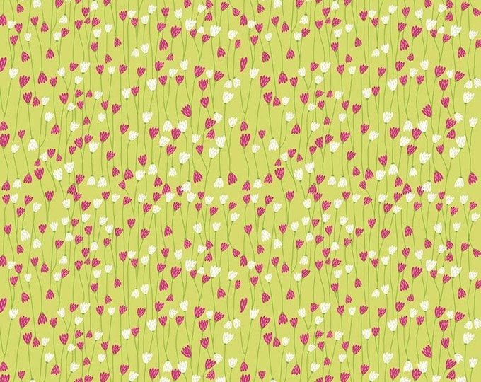Simply Happy Green Vine Cotton Quilting Fabric, Floral Fabric, Dodi Lee Poulsen, Riley Blake Designs.