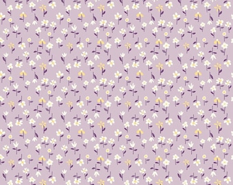 Hello Spring Floral Lilac Fabric Yardage, Gracey Larson, Riley Blake Designs, Cotton Quilt Fabric, Floral Fabric