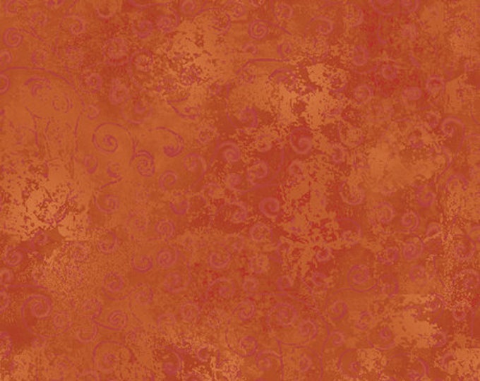 Remnant 1-1/2 Yard Quilting Temptations, Temptations Terracotta Cotton Quilting Fabric, Quilting Treasures.