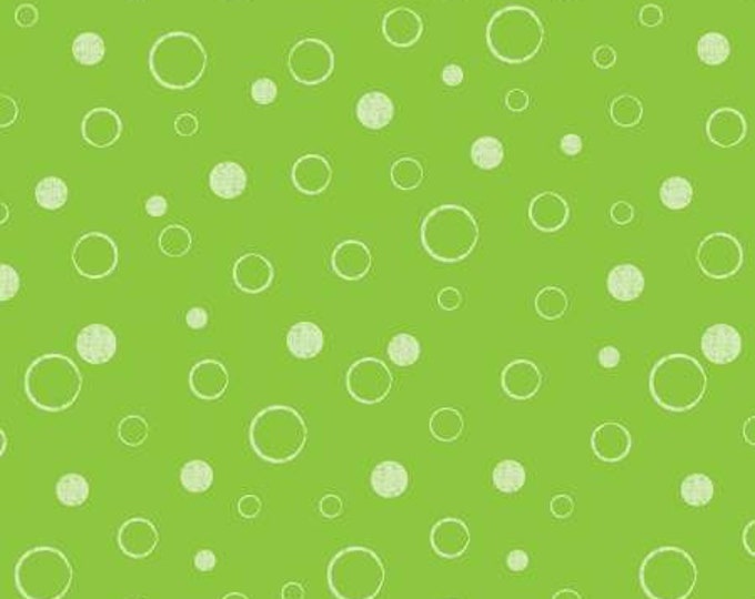 Under the Sea Lime Sea Bubbles Fabric Yardage, Cotton Quilt Fabric, MMF Collection, Michael Miller, Nautical Fabric