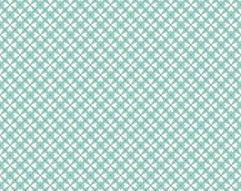 You & Me Hearts Grid Aqua Fabric Yardage, Sandy Gervais, Riley Blake Designs, Cotton Quilt Fabric, Floral Fabric