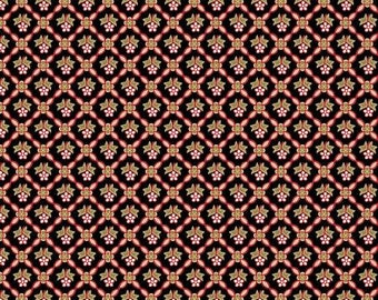 Pathways Multi Lattice Floral Fabric Yardage, Kaye England, Wilmington Prints, Cotton Quilting Fabric, Floral Fabric