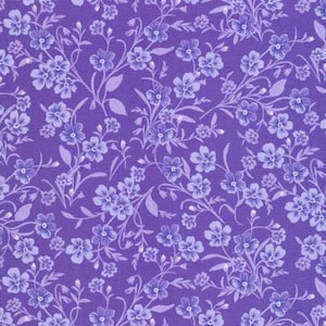 FLH-20291-6 Wildflowers Flowers Purple Fabric Yardage, Debbie Beaves, Robert Kaufman, Cotton Quilt Fabric, Floral Fabric