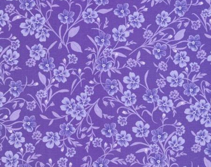 FLH-20291-6 Wildflowers Flowers Purple Fabric Yardage, Debbie Beaves, Robert Kaufman, Cotton Quilt Fabric, Floral Fabric
