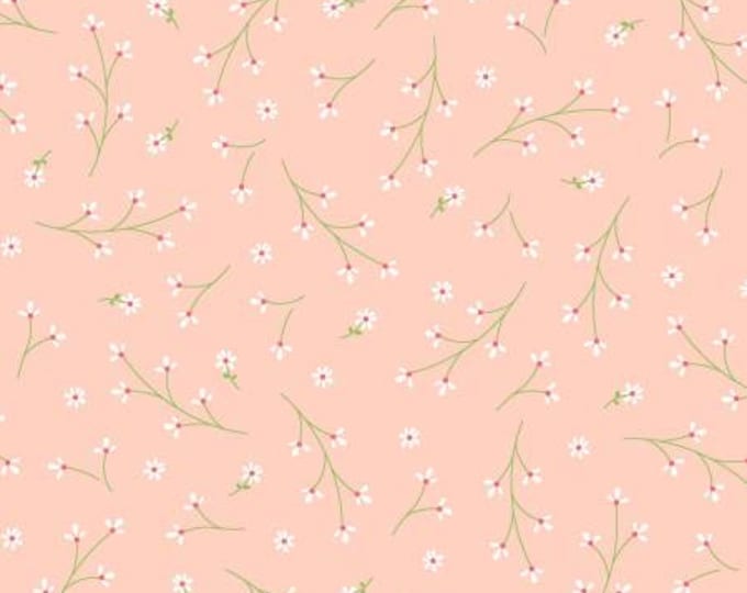 Pretty Petals Peach Fabric Yardage, Kimberbell Designs, Maywood Studio, Cotton Quilt Fabric, Floral Fabric