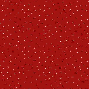 Essentials Basics Tomato/White Pindots Fabric Yardage, Wilmington Prints, Cotton Quilting Fabric