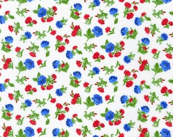 Remnant 1-Yard Flowerhouse Jubilee Buds Natural Fabric Yardage, Debbie Beaves, Robert Kaufman, Cotton Quilt Fabric, Floral Fabric