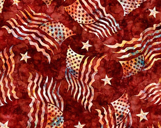 Liberty, Glory, Freedom Red Flag Toss Fabric Yardage, Dan Morris, Quilting Treasures, Cotton Quilting Fabric, Patriotic Fabric