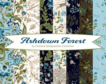 Ashdown Forest Fabric Yardage, Chelsea Design Works, Studio E Cotton Quilt Fabric