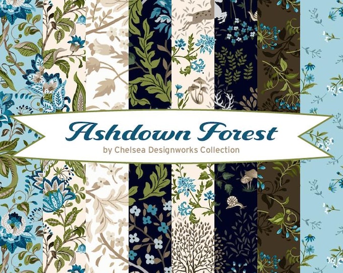 Ashdown Forest Fabric Yardage, Chelsea Design Works, Studio E Cotton Quilt Fabric