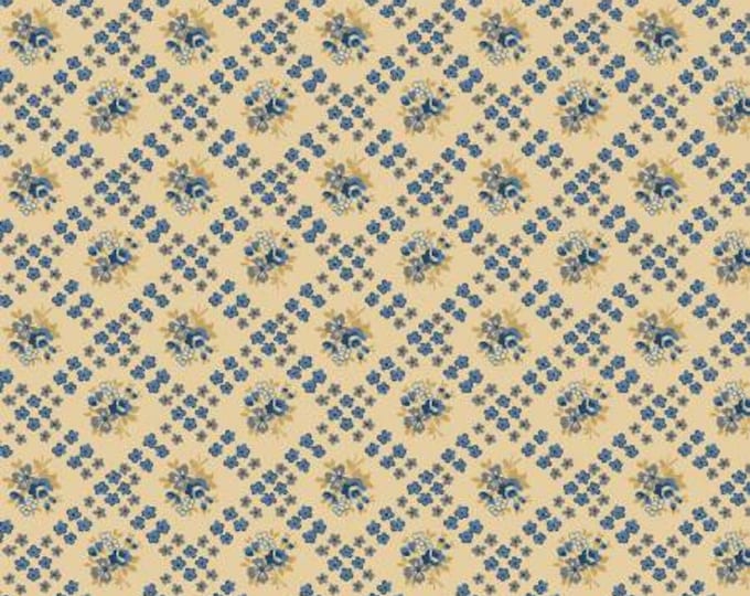 Delightful Bias Floral Gold Fabric Yardage, Gerri Robinson, Riley Blake Designs, Cotton Quilt Fabric