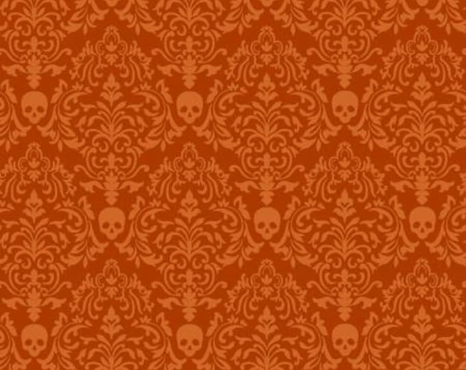 Spooky Night Orange Spooky Small Damask, Fabric Yardage, Grace Popp, Studio E, Cotton Quilt Fabric, Halloween Fabric