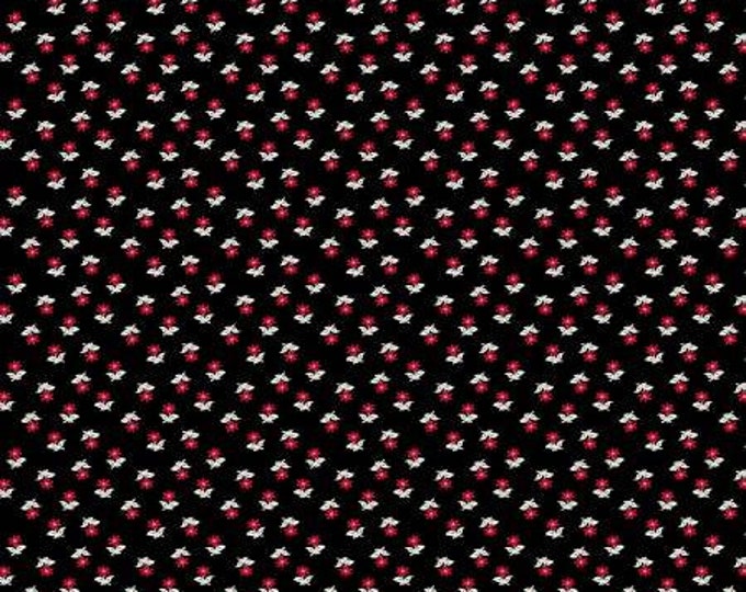 Ruby Soot Petite Floral Fabric Yardage, Whistler Studio, Windham, Cotton Quilt Fabric, Floral Fabric