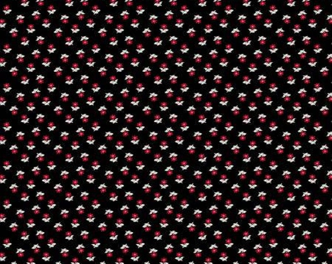 Ruby Soot Petite Floral Fabric Yardage, Whistler Studio, Windham, Cotton Quilt Fabric, Floral Fabric