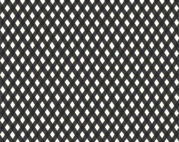 Honey Bee Plaid Black Fabric Yardage, My Mind's Eye Collection, Riley Blake Designs, Cotton Quilt Fabric