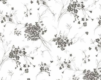 Flora Bella Wind Artful Bouquet Fabric Yardage, MMF Collection, Michael Miller Fabrics, Cotton Quilt Fabric, Floral Fabric