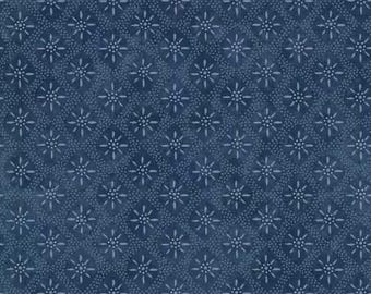 Patchwork Blue Blue Tiles Fabric Yardage, Maywood Studio, Cotton Quilt Fabric, Floral Fabric