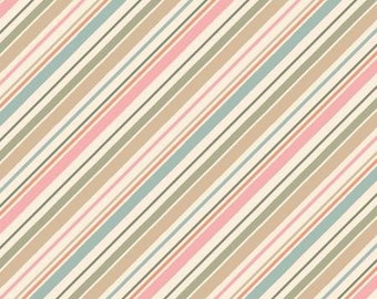 Blessed by Nature Multi Diagonal Stripe Fabric Yardage, Lisa Audit, Wilmington Prints, Cotton Quilt Fabric, Stripe Fabric