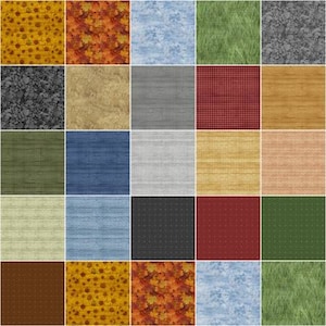 The Land I Love 5-Inch Squares Charm Pack, 42 Pieces, Lori Dieter, Benartex, Precut Cotton Quilt Fabric, Landscape Fabric
